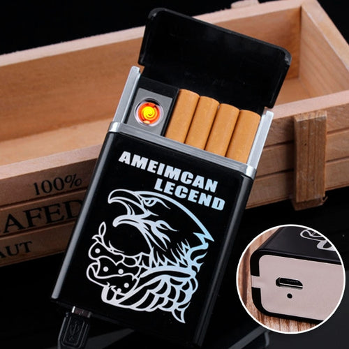 Tobacco Box USB Charging Lighter